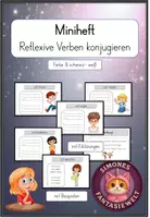 Vorschau - Arbeitsblätter - Miniheft: Reflexive Verben konjugieren - Deckblatt