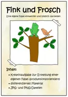 Vorschau - Arbeitsblätter - Eine eigene Fabel entwerfen und bildlich darstellen - Deckblatt