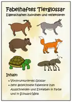 Vorschau - Arbeitsblätter - Fabelhaftes Glossar. Fabeln - Deckblatt