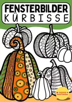 Vorschau - Mal- und Bastelvorlagen - 🎃 Kürbisse Zen Kunst – Herbst & Halloween Fensterdeko - Deckblatt