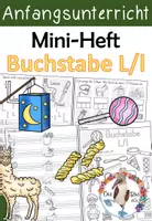 Vorschau - Arbeitsblätter - Buchstabe L l - Miniheft - Faltheft - Buchstabeneinführung - Deckblatt