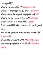 Vorschau - Arbeitsblätter - USA/New York City Merkblatt + PPT (editierbar) zur Einführung ins Thema (NewHighlight 8 Unit 1) - Seite 1