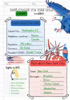 Vorschau - Arbeitsblätter - USA/New York City Merkblatt + PPT (editierbar) zur Einführung ins Thema (NewHighlight 8 Unit 1) - Seite 3