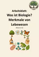 Vorschau - Arbeitsblätter - Unterrichtsstunde: Was ist Biologie?/ Merkmale von Lebewesen (Biologie Einstiegsstunde) - Deckblatt