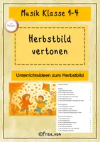Vorschau - Stundenentwürfe - Herbstbild vertonen | Klanggeschichte Herbst Musik Klasse 1–4 Orff-Instrumente - Deckblatt