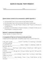 anteprima - Compiti in classe/Test - Esame di inglese: Tempi presenti - Pagina 1