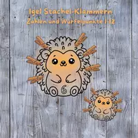 Vorschau - Spiele - 🦔 Igel Zählen 1-12 & Würfelspiel Feinmotorik Herbst - Deckblatt