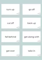Vista previa - Hojas de trabajo - Phrasal Verbs Flashcards - página 1