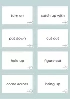 Vista previa - Hojas de trabajo - Phrasal Verbs Flashcards - página 3