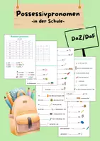 Vorschau - Arbeitsblätter - Possessivpronomen - DaZ/DaF- Schulsachen - Deckblatt
