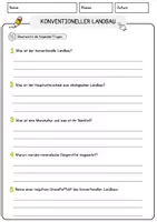 Vorschau - Arbeitsblätter - Konventioneller Landbau Biologie Pflanzen Lesetext mit Richtig Falsch Multiple Choice und Offenen Fragen - Seite 3