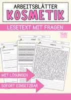Vorschau - Arbeitsblätter - Kosmetik Biologie Pflanzen Lesetext mit Richtig Falsch Multiple Choice und Offenen Fragen - Deckblatt