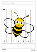 Vorschau - Spiele - Zahlenpuzzle zum Erlernen der Zahlen im Zahlenraum bis 7 - Seite 1