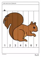 Vorschau - Spiele - Zahlenpuzzle zum Erlernen der Zahlen im Zahlenraum bis 7 - Seite 2