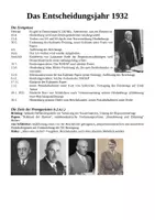 Vorschau - Arbeitsblätter - Hitlers Weg zur Macht - das Entscheidungsjahr 1932 - Deckblatt