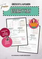 Vorschau - Arbeitsblätter - 💡🇪🇸 Merkblatt und Aufgaben - estar y hay 💡🇪🇸 - Deckblatt