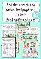 Vorschau - Arbeitsblätter - Entdeckerseiten / Schnitzeljagd - Einkaufszentrum - deutsch & englisch - Deckblatt