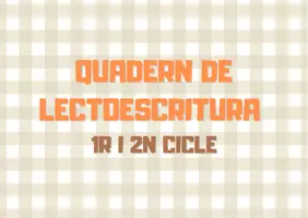 Vista previa - Hojas de trabajo - Quadern lectoescritura en català 1r i 2n cicle - Portada