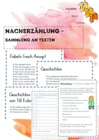 Vorschau - Arbeitsblätter - Nacherzählung - Sammlung an Texten - Deckblatt