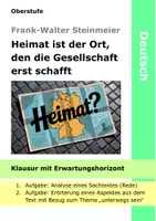 Vorschau - Klassenarbeiten - Klausur - Redeanalyse Steinmeier - unterwegs sein - Lyrik - Heimat - Deckblatt