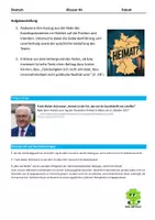 Vorschau - Klassenarbeiten - Klausur - Redeanalyse Steinmeier - unterwegs sein - Lyrik - Heimat - Seite 1