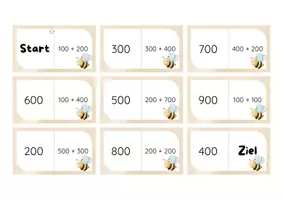 Vorschau - Spiele - Dominos: Addition im 1000er-Raum (7 Stück) - Seite 1