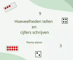Voorbeeld - 🐾 Tel mee met de dieren! – Tel- en schrijfoefening - Pagina 1