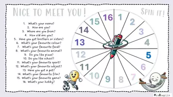 Vorschau - Arbeitsblätter - Speaking activity! Spin it - nice to meet you! - Seite 1