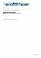 Vorschau - Arbeitsblätter - Der Aufbau eines Berichts - Seite 1