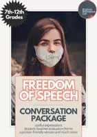 Vorschau - Anderer Materialtyp - Freedom of Speech- Middle/High School Conversation Package - Deckblatt
