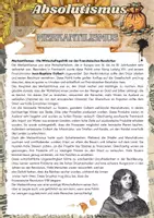 Vorschau - Arbeitsblätter - Absolutismus - Merkantilismus - Klasse 7 - Deckblatt