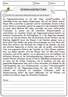 Vorschau - Arbeitsblätter - Regenwassernutzung Biologie Pflanzen Lesetext mit Richtig Falsch Multiple Choice und Offenen Fragen - Seite 1