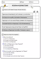 Vorschau - Arbeitsblätter - Regenwassernutzung Biologie Pflanzen Lesetext mit Richtig Falsch Multiple Choice und Offenen Fragen - Seite 2