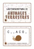Vista previa - Hojas de trabajo - Animales terrestres II - LECTOESCRITURA - página 1