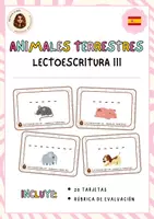 Vista previa - Hojas de trabajo - Animales terrestres III - LECTOESCRITURA - Portada