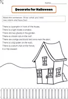 Vorschau - Stationenlernen - Halloween: Sinnerfassendes Lesen - Englisch | Draw What You Read - Seite 1