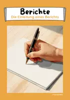 Vorschau - Arbeitsblätter - Die Einleitung eines Berichts schreiben - Deckblatt