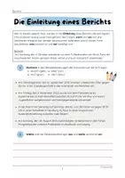 Vorschau - Arbeitsblätter - Die Einleitung eines Berichts schreiben - Seite 2