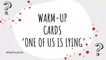 Vorschau - Quiz - One of us is lying - Warm up cards - Deckblatt