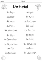 Vorschau - Arbeitsblätter - Wörter lesen in Silbenschrift "Der Herbst" DaZ Alphabetisierung / Deutsch - Seite 3