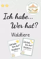 Vorschau - Spiele - Waldtiere - Ich habe, wer hat? - Deckblatt