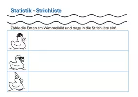 Vorschau - Aufgabenkarten - Daten und Zufall: Badeenten - Seite 1