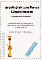 Vorschau - Arbeitsblätter - Ich messe mein Schulareal -> 3-fach differenziert - Deckblatt