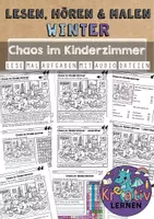 Vorschau - Arbeitsblätter - Lesen Hören Malen - Chaos im Kinderzimmer - Seite 1