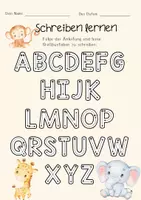 Vorschau - Arbeitsblätter - ABC zum Schreiben lernen - nachspuren von A-Z - Deckblatt