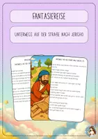 Vorschau - Mal- und Bastelvorlagen - Unterwegs auf der Straße nach Jericho - Deckblatt