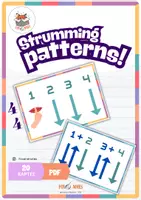 Προεπισκόπηση - Flashcards - Strumming Patterns - 20 χρωματιστές κάρτες - Εξώφυλλο
