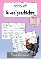 Vorschau - Arbeitsblätter - Faltbuch: Gruselgeschichte - Deckblatt