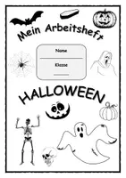 Vorschau - Arbeitsblätter - Mein Arbeitsheft Halloween - kreatives Schreiben, Rätsel - Seite 1