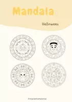 Vorschau - Mal- und Bastelvorlagen - Mandalas "Helloween" (Freiarbeitsmaterial) - Deckblatt